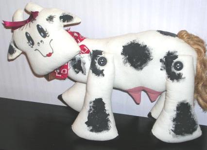 (image for) Cow Pillow Shelf Sitter Handmade New - Click Image to Close